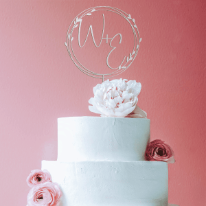 Monogram Cake Topper, Gold Wedding Cake Topper, Custom Initials Cake Topper, Anniversary Cake Topper, Available in Multiple Colors