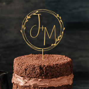 Monogram Cake Topper, Gold Wedding Cake Topper, Custom Initials Cake Topper, Anniversary Cake Topper, Available in Multiple Colors