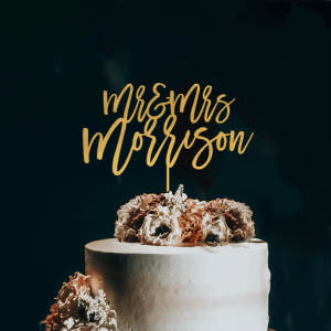 Mr Mrs Wedding Cake Topper, Rustic Wedding Cake Topper, Custom Name Cake Topper