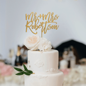 Mr Mrs Wedding Cake Topper, Rustic Wedding Cake Topper, Custom Name Cake Topper