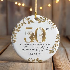 50th Wedding Anniversary Ornament, 50th Anniversary Gift