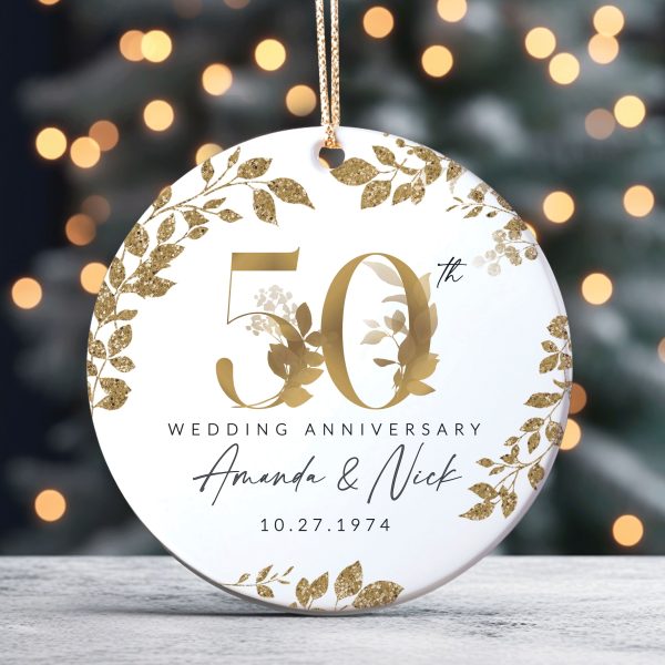 50th Wedding Anniversary Ornament, 50th Anniversary Gift