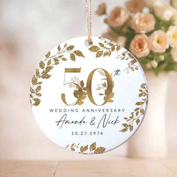 50th Wedding Anniversary Ornament, 50th Anniversary Gift