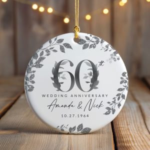 60th Wedding Anniversary Ceramic Ornament