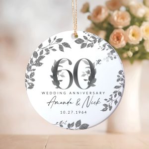 60th Wedding Anniversary Ceramic Ornament