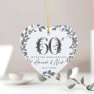 60th Wedding Anniversary Ceramic Ornament