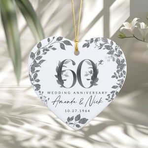 60th Wedding Anniversary Ceramic Ornament