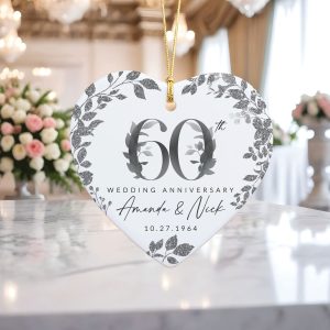 60th Wedding Anniversary Ceramic Ornament