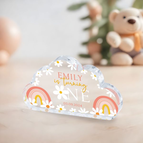 Girl 1st Birthday Gift, Retro Daisy1st Birthday Gift