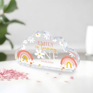Girl 1st Birthday Gift, Retro Daisy1st Birthday Gift
