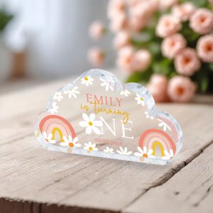 Girl 1st Birthday Gift, Retro Daisy1st Birthday Gift