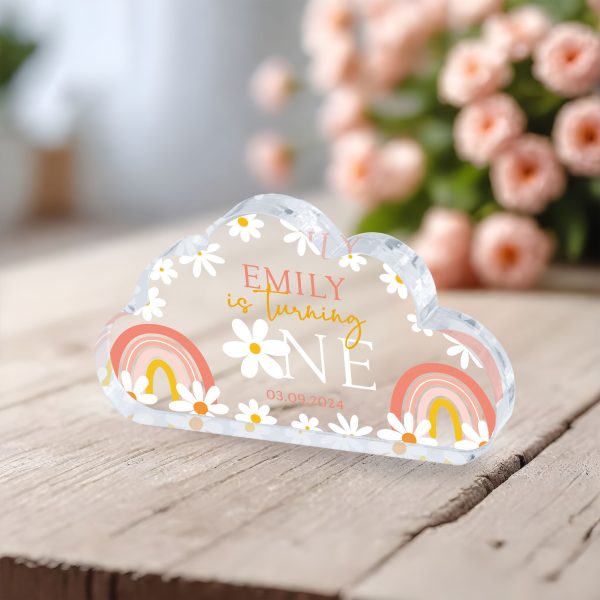 Girl 1st Birthday Gift, Retro Daisy1st Birthday Gift