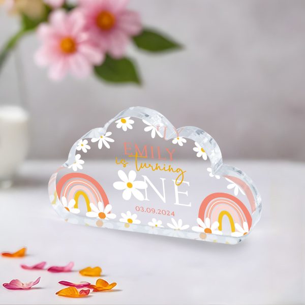 Girl 1st Birthday Gift, Retro Daisy1st Birthday Gift