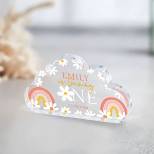 Girl 1st Birthday Gift, Retro Daisy1st Birthday Gift