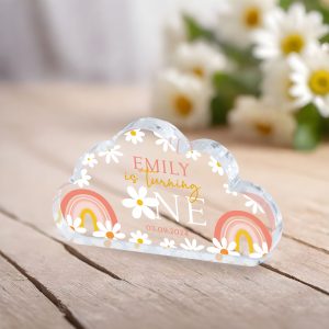 Girl 1st Birthday Gift, Retro Daisy1st Birthday Gift