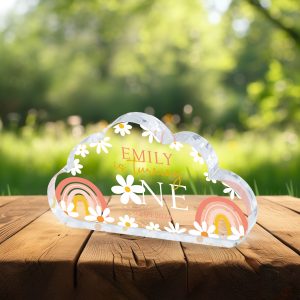 Girl 1st Birthday Gift, Retro Daisy1st Birthday Gift