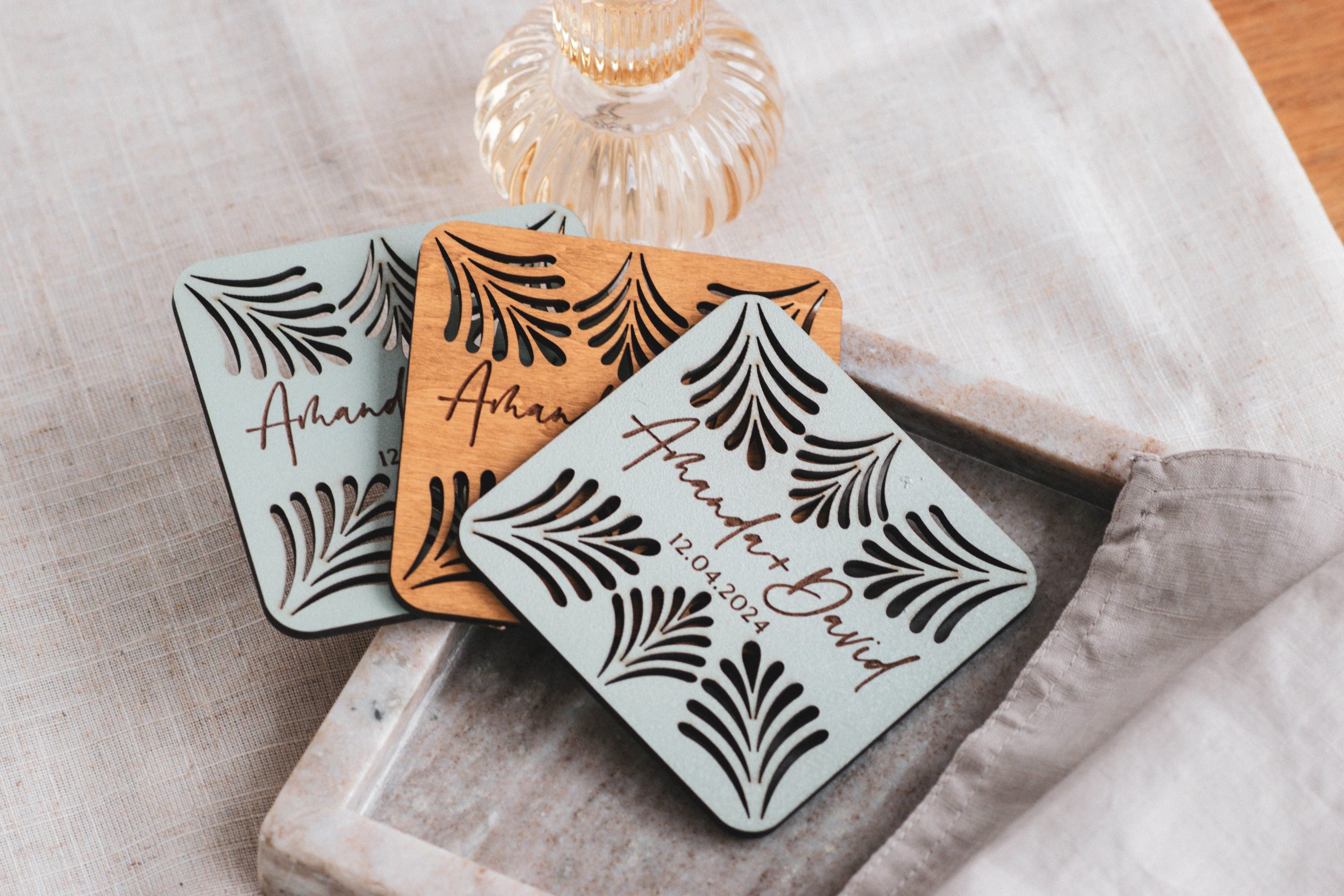 DSC_0029 Personalized Wedding Coasters, Rustic Wedding Favors in Bulk