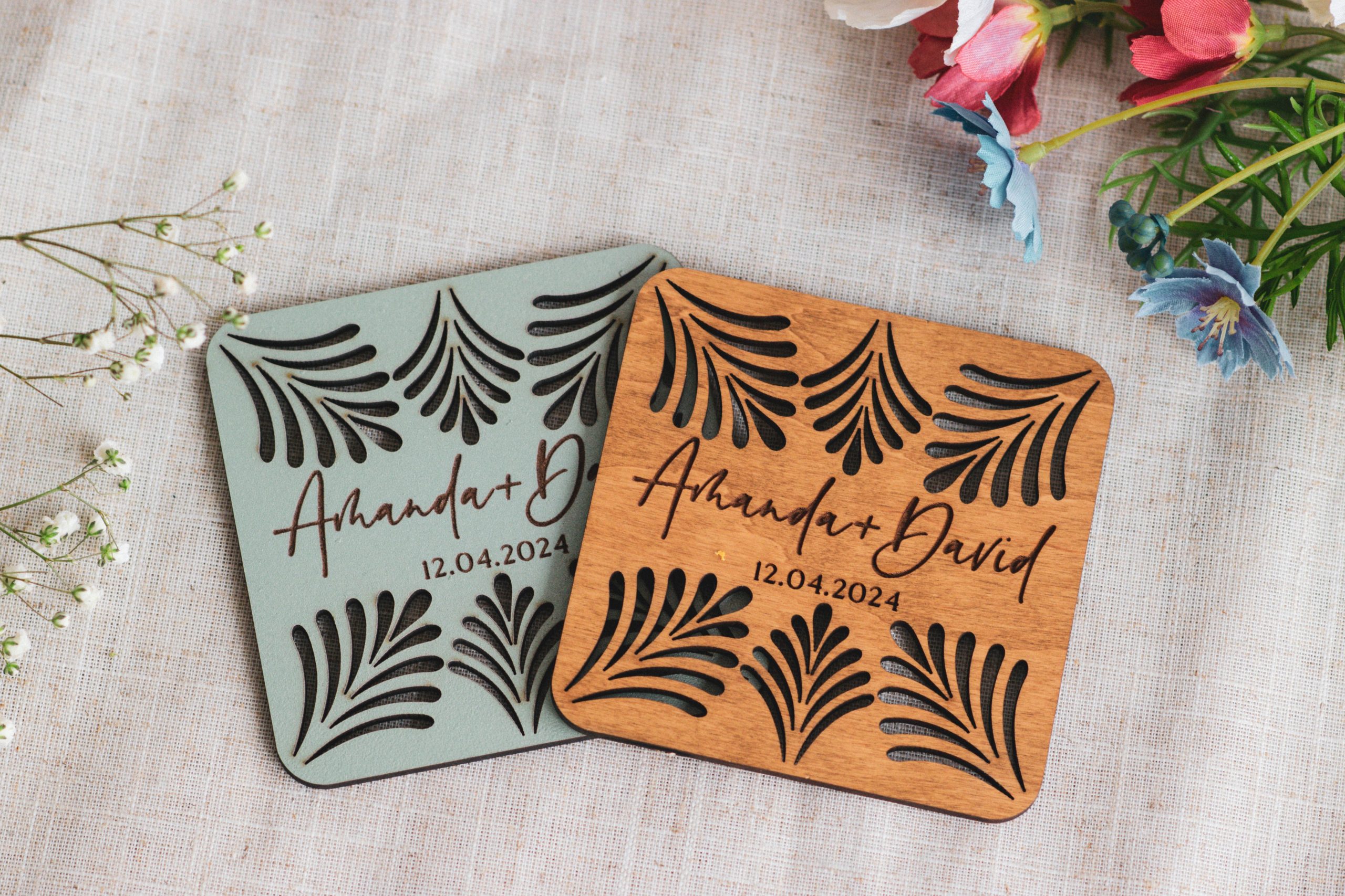 DSC_0034 Personalized Wedding Coasters, Rustic Wedding Favors in Bulk