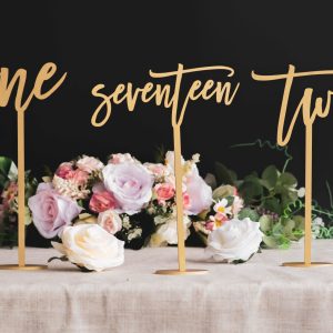 Wedding Table Numbers, Wedding Reception Centerpiece