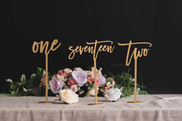 Wedding Table Numbers, Wedding Reception Centerpiece
