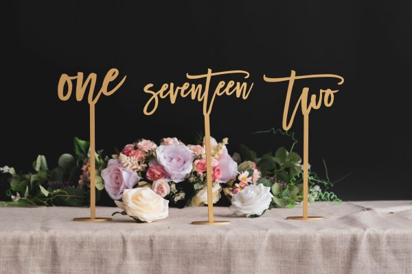 Wedding Table Numbers, Wedding Reception Centerpiece