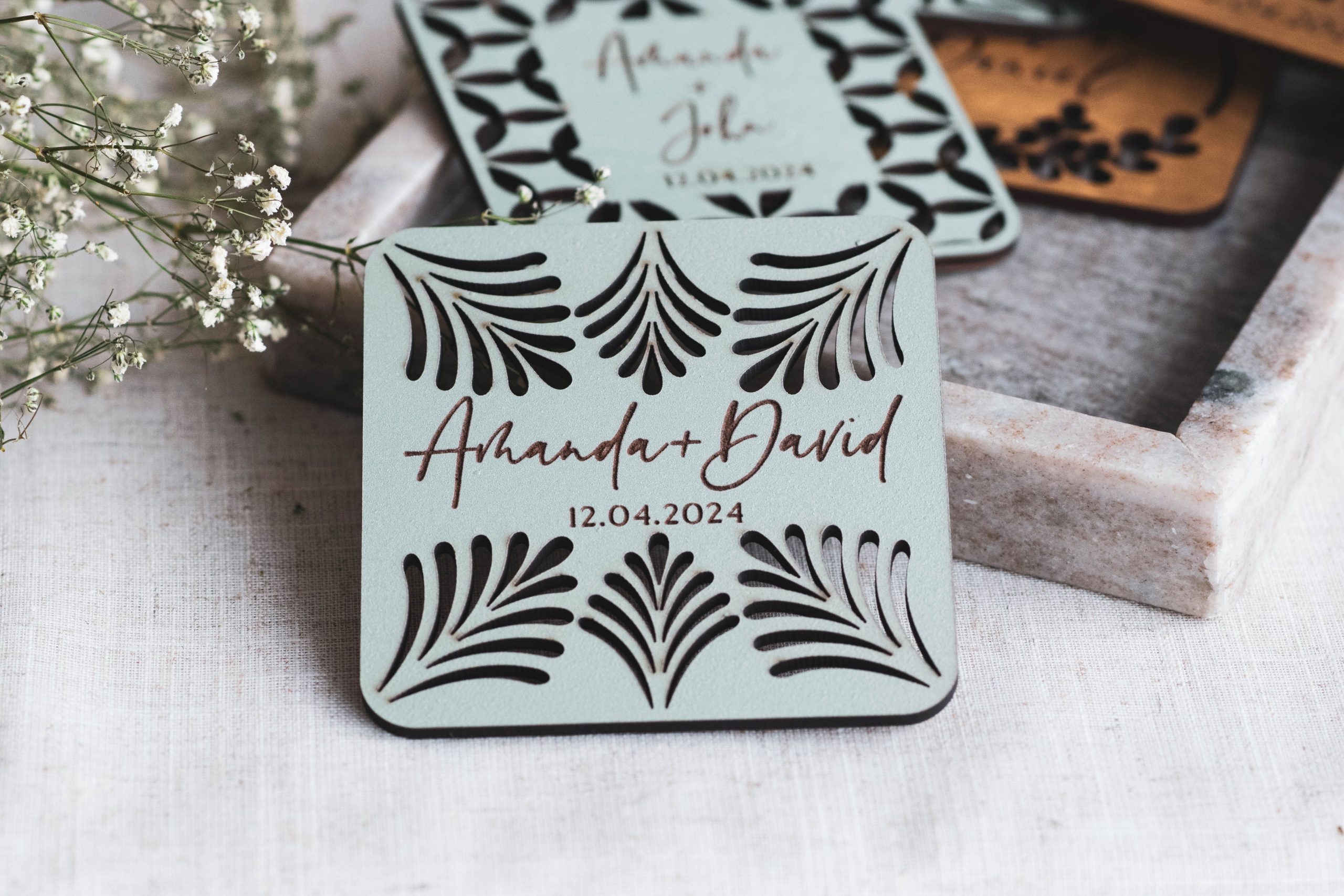 DSC_0067 Personalized Wedding Coasters, Rustic Wedding Favors in Bulk