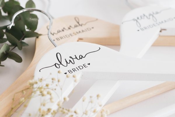 Personalized Bridesmaid Hangers, Bridal Dress Hanger