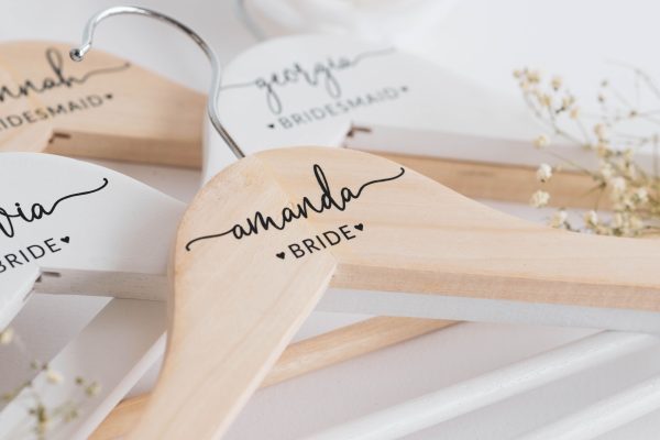 Personalized Bridesmaid Hangers, Bridal Dress Hanger