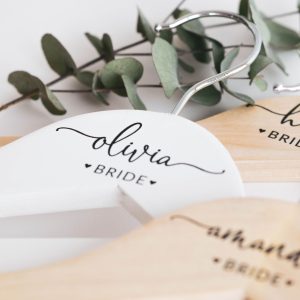 Personalized Bridesmaid Hangers, Bridal Dress Hanger