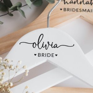 Personalized Bridesmaid Hangers, Bridal Dress Hanger