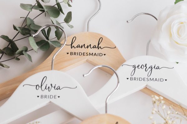 Personalized Bridesmaid Hangers, Bridal Dress Hanger