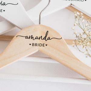 Personalized Bridesmaid Hangers, Bridal Dress Hanger