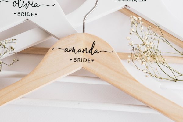 Personalized Bridesmaid Hangers, Bridal Dress Hanger