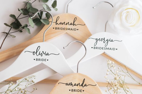 Personalized Bridesmaid Hangers, Bridal Dress Hanger
