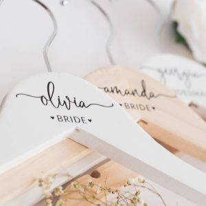 Personalized Bridesmaid Hangers, Bridal Dress Hanger