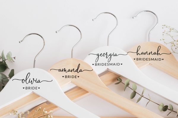 Personalized Bridesmaid Hangers, Bridal Dress Hanger