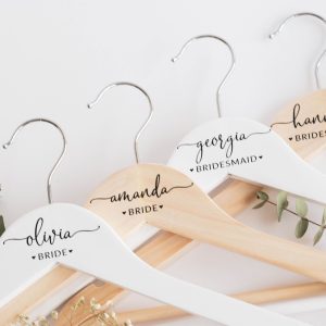Personalized Bridesmaid Hangers, Bridal Dress Hanger