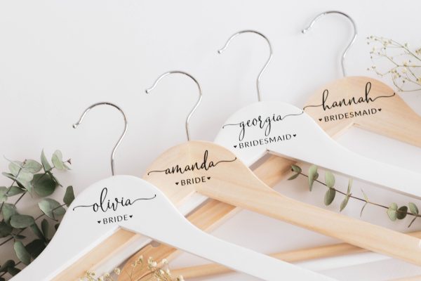 Personalized Bridesmaid Hangers, Bridal Dress Hanger