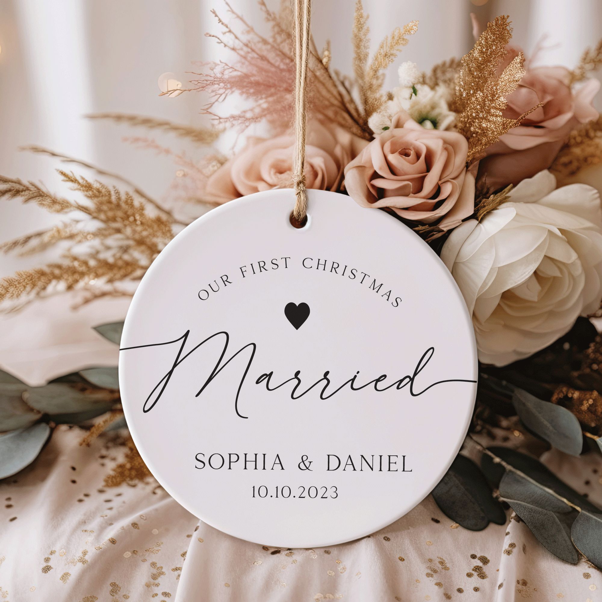 15---Our-First-Christmas-Married_0006_Vector-Smart-Object63 First Christmas Married Ornament, Wedding Gift for Christmas