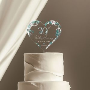 30th Anniversary Cake Topper, Pearl Wedding Anniversary