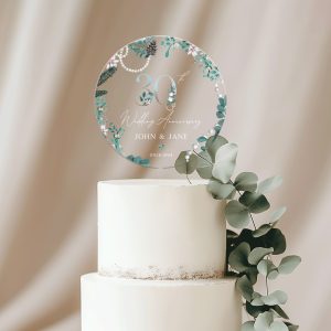 30th Anniversary Cake Topper, Pearl Wedding Anniversary