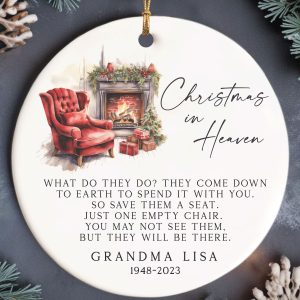 Memorial Christmas Ornament, Christmas in Heaven Gift