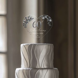 60th Anniversary Cake Topper, Diamond Wedding Anniversary