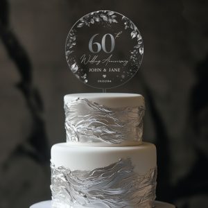 60th Anniversary Cake Topper, Diamond Wedding Anniversary