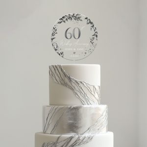 60th Anniversary Cake Topper, Diamond Wedding Anniversary