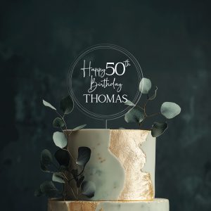Birthday Acrylic Cake Topper, Happy Birthday Cake Topper