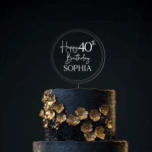 Birthday Acrylic Cake Topper, Happy Birthday Cake Topper