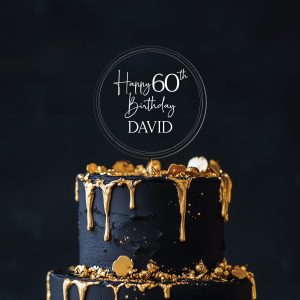 Birthday Acrylic Cake Topper, Happy Birthday Cake Topper