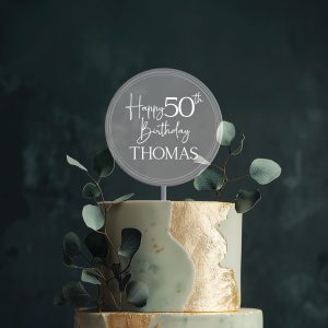 Birthday Acrylic Cake Topper, Happy Birthday Cake Topper