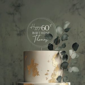 Custom Name Birthday Cake Topper, Birthday Acrylic Cake Topper